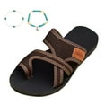 thumbnail image 2 of EliteGoogv Womens Flip Flops Cloth Upper Thong Clip Toe Flat Sole Slip On Sandals for Women Rubber Sole Summer Beach Casual Shoes US :7.5, 2 of 8