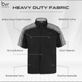 thumbnail image 2 of BIKER WEAR USA Men’s Work Shirt- Mechanical/Industrial Work Shirt with Reflective Lining (Grey), 2 of 7