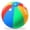 Rainbow, variant on XL Beach Ball - Baseball - Refresh Sports
