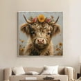 thumbnail image 5 of AatoeaX Cow Bathroom Wall Art Pink Cute Cow Painting Cute Cattle Sit Sofa Canvas Painting Highland Cow Wall Decor Canvas Funny Cow Bathroom Pictures Pink Artwork Canvas Cow Canvas Wall Art 8 x 10 in, 5 of 5