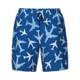 thumbnail image 4 of Lsque Mens Swim Trunks Airplanes in the Sky Pattern - Bathing Suit Compression Liner - Beach Swim Shorts Swimwear - (S-3XL) - Stretch Quick Dry -Medium, 4 of 9