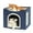 blue, variant on JOUALY Cat Beds for Indoor Cats, Large Covered Cat House with Scratch Pad, Ball Hanging, Foldable Cat Cave Bed & Hideaway with Reversible Cushion, Pet Bed for Multi Small Pet Large Kitten Kitty