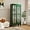 Green, variant on 61.02" Metal Display Storage Cabinet,Tall Kitchen Pantry Cabinets with Acrylic Glass Doors and Adjustable Shelves,Freestanding Storage Cupboard for Kitchen, Living Room(White)
