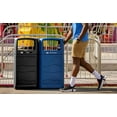 thumbnail image 4 of Sturdy Essentials Large 50 Gallon 100% Recycled Plastic Heavy Duty Recycling Bin for Commercial Space with Modern High End Aesthetic and Covered Lid for Outdoors - (Blue Covered Recycling), 4 of 4