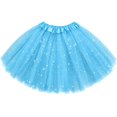 thumbnail image 7 of YTCAMLO Glitter Sequin Stars Tutu Skirt for Women Retro Layered Ballet Skirts 80's Elastic Tulle Skirt Lightweight Halloween Costume, 7 of 7