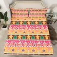 thumbnail image 2 of Castle Fairy Gingerbread Man 3pcs Twin Sheet Sets,Happy New Year Twin Fitted Sheet,Merry Christmas Breathable Flat Sheet,Microfiber Child Bedroom Decor, 2 of 7
