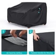 thumbnail image 4 of Funda de sofá de patio BROSYDA impermeable de 3 plazas para exteriores, negra, 4 of 7