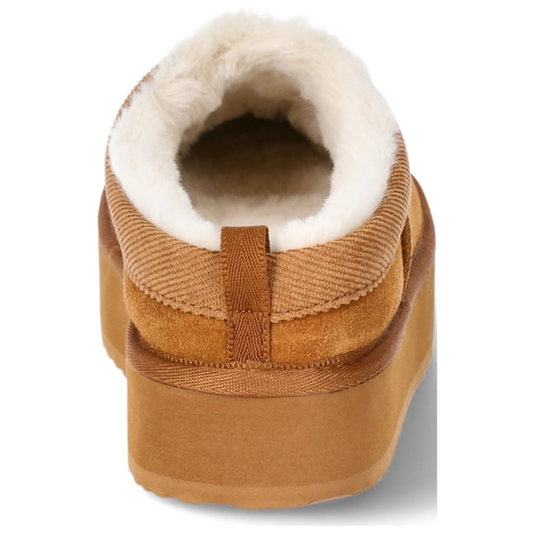靴  SLIPPER ULTRA SUEDE US8 Joyspun Women's Ultra Short Faux Suede Platform Clog Slippers