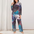 thumbnail image 2 of Haiem Cute Underwater Axolotl Pattern Women’s Long-sleeve Sleepwear,Sleepwear Set,2-piece Loungewear Set,Soft PJs Comfy Nightwear with Pockets-X-Large, 2 of 7