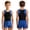 A Blue, variant on iiniim Boys Gymnastics Leotard Sleeveless Training UnitardĀ Jumpsuit with Shorts Sets 6-16 Navy Blue&Black 6