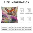 thumbnail image 5 of Pink Flowers and Cute Butterflies' Floral Throw Lumbar Cushion Pillow Cover for Living Room, Sofa, 5 of 5