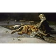 thumbnail image 2 of Salvador Sánchez Barbudo 14x10 Black Ornate Wood Framed Double Matted Museum Art Print Titled: A Watchful Eye - the Vigil (1885), 2 of 5