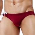 thumbnail image 5 of Dovford Men's Ployester Swimsuit Bikini Briefs with Adjustable Drawstring, 5 of 7