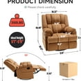 thumbnail image 2 of Beige Fabric Recliner Chair For Living Room, 360° Swivel, Rocking, Extra Large, Manual Handle, Heavy Duty Swivel Rocking Chair, Fabric, Oversized, Manual, Duty, Cushion Back Primary Space, 2 of 6