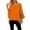 Orange, variant on Sheghy Tops for Women Solid Ruffle 3/4 Sleeve Round Neck Summer Blouse Black S
