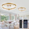 thumbnail image 1 of Ventilador de Techo LEDIARY 20" Oro Empotrado 6 Velocidades con Control Remoto, 1 of 7