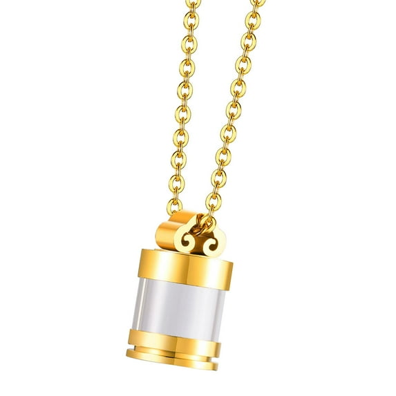 Cremation Pendant Necklace Urn Chain Necklace Smooth Surface Detachable Keep