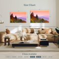 thumbnail image 4 of Elephant Stock Autumn Sunrise Wall Art - Horizontal Canvas Wall Art - Living Room Wall Decor - Nature Canvas - Orange And Purple Decor - 39" x 26", 4 of 8