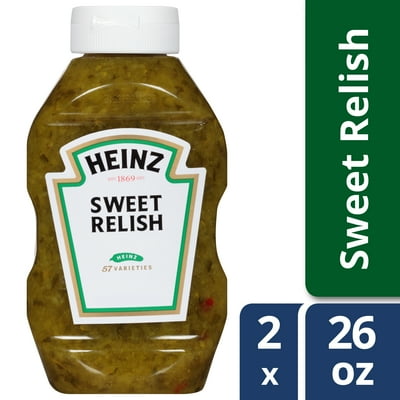 2 Pack) Heinz Sweet Relish, 2 - 26 fl oz Bottles