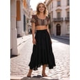 thumbnail image 5 of Maxi Skirts for Women High Waist Renaissance Skirt Long Skirt with Pockets Black S, 5 of 10