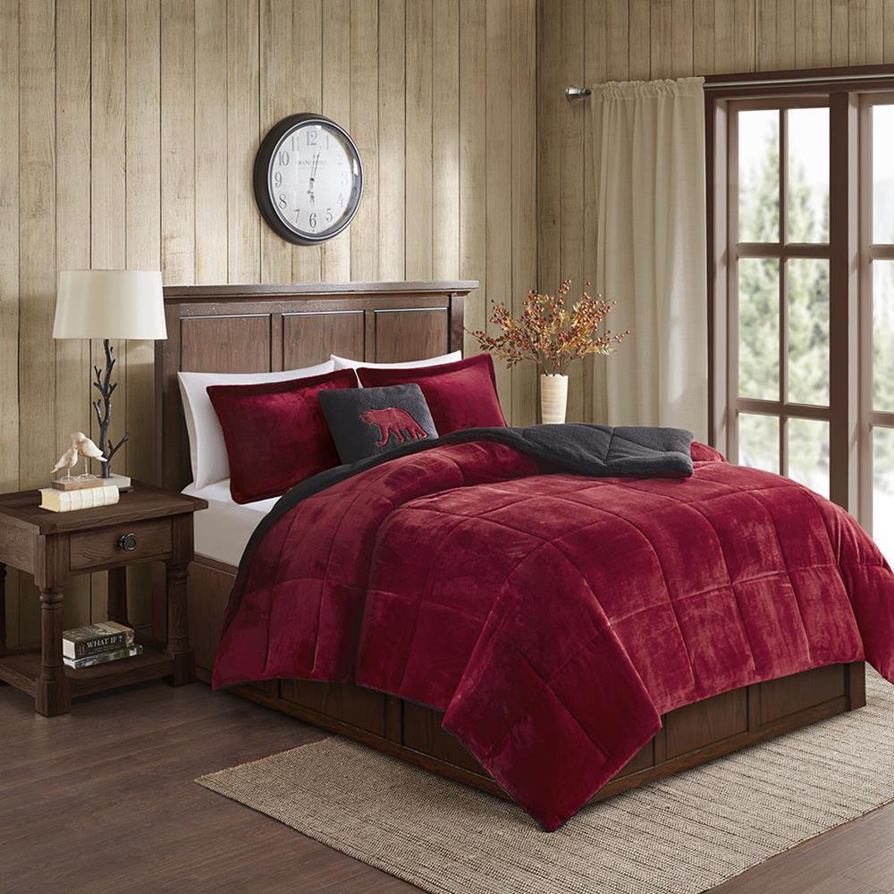 woolrich alton plush to sherpa fleece comforter set