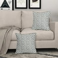 thumbnail image 3 of Dusty Blue Cream Pillow Covers 18x18 Set of 2 Boho Design Polka Dot Throw Pillows Modern Brush Strokes Print Decorative Pillowcase Square Cushion Cover Linen Case for Sofa Couch Bed, 3 of 6