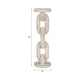 thumbnail image 4 of Pillar Candle Holder with Chain Link Design - Mango Wood Coastal Decor for Home, Office, Bedroom, or Living Room - Rustic Taper Stand - Elegant Accent Piece - 14" White, 4 of 12