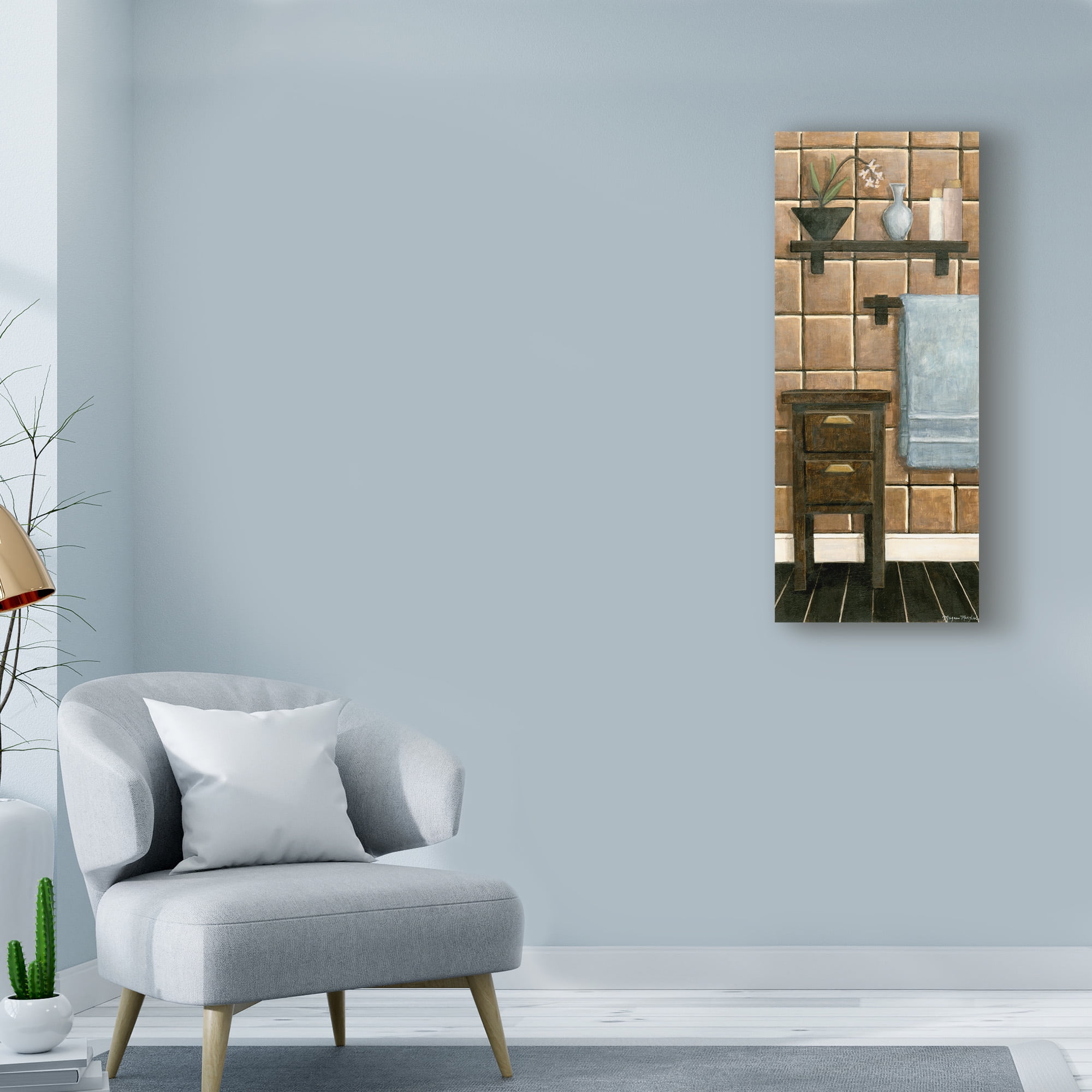 Trademark Fine Art 'Modern Bath Panel IV' Canvas Art by Megan Meagher