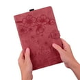 thumbnail image 6 of Nalacover Case for iPad 9th/8th/7th Generation 10.2" 2021/2020/2019, Flower Embossed Pattern PU Leather Flip Cover with Card Slots Holder Auto Wake/Sleep Kickstand TPU Shockproof Case,Red, 6 of 7