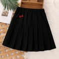 thumbnail image 4 of School Uniform Skirts Solid Bow Embroidery Pleated Mini Skirt High Waist Tennis Skirts, 4 of 5