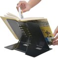 thumbnail image 3 of Foldable And Adjustable Metal Book Shelf Reading Stand Stand For Ipad, Tablet, Recipes, Desk, 6 Angle Adjustable 21 * 19cm Hy, 3 of 3
