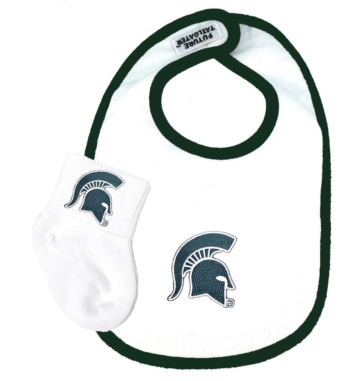 Michigan State Spartans Baby Bib and Socks Set by