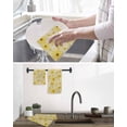 thumbnail image 5 of Farmhouse Daisy Kitchen Dish Towels for Drying Dishes Set of 4, Spring Watercolor Yellow White Floral Beige Waffle Weave Microfiber Hand Tea Bathroom Towels Quick Dry & Absorbent Towel 15.7x23.6, 5 of 7
