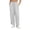 Gray, variant on Drawstring Elastic Waist Loose Harem Pants for Women with Side Slit and Pockets