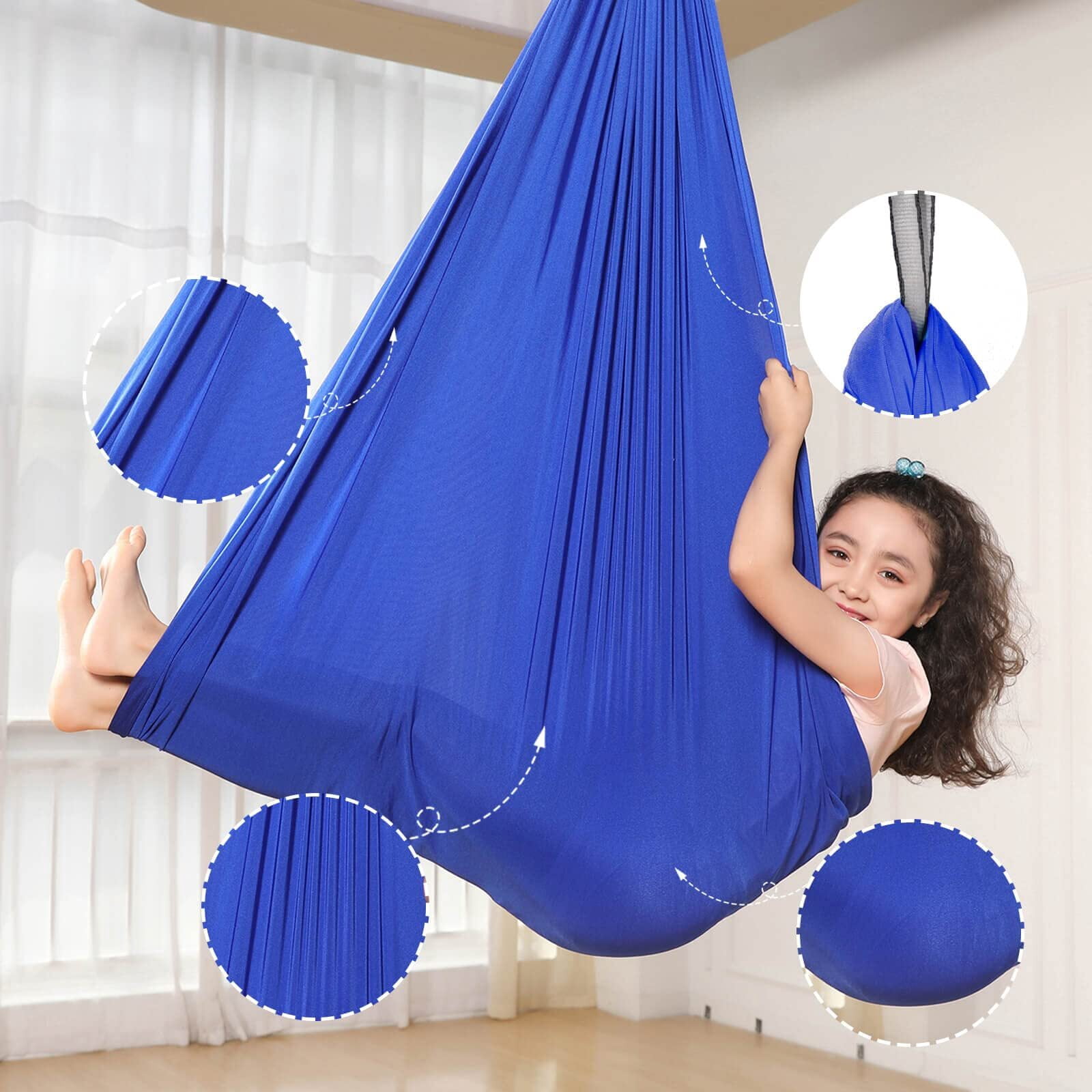 BIRLON Kids Sensory Swing Yoga Swing Children's Elastic Hammock