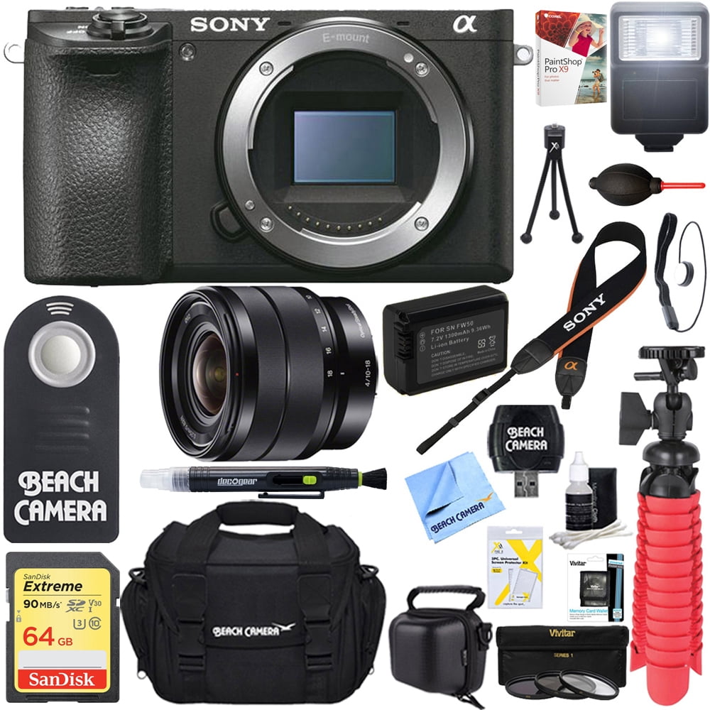 Sony ILCE-6500 a6500 4K Mirrorless Camera with 10-18mm Wide-Angle 