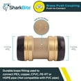 thumbnail image 2 of Shark Bite UXL0141 1-1/2" X 1-1/2" Brass Straight Push Coupling, 2 of 5