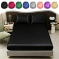 thumbnail image 1 of Sentmoon Fitted Sheets Breathable Fabric Fitted Sheet Mattress Cover Piece Non Slip Fixed Bed Cover Full Cover Mattress Protector Bed Cover for RV & Camping, 1 of 7