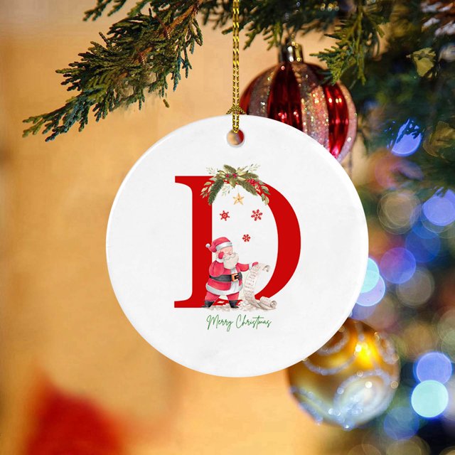 Ganfancp 26 Letra Santa Letra Redondo Acrílico Coche Colgante Holiday Hanging Ornament Accesorios Ofertas Del Día Sólo En Línea Abecedario 81