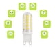 thumbnail image 2 of G9 LED bulb 3W, warm white 3000K, 220-240V, CRI>85, energy saving, standard G9 base, pack of 6, 2 of 4