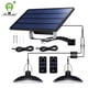 thumbnail image 2 of IP65 Lámpara colgante solar de doble cabeza impermeable para exteriores Lámpara solar para interiores con cable Adecuado para patio, jardín, interior, etc. Tan Jianjun unisex, 2 of 2