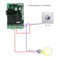 thumbnail image 4 of Module Récepteur Switch Télécommande Sans Fil 433Mhz DC 2CH Universal 10A Relais et 1PCS 2 Touches RF 433 Télécommandes Puce 1527 Domotique Intelligente, 4 of 7
