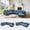 Blue, variant on Garvee Convertible Sectional Couch with Pull-Out Sleeper Bed, 5-Piece Velvet U-Shape Sofa Furniture with Flip-Top Storage Coffee Table Ottoman, Wood Frame & MDF Board, Gray