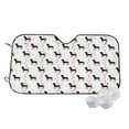 thumbnail image 2 of Lsque Dachshund Dog Car Windshield Sun Shade | Accordion Folding Style Auto Shade for Car Truck SUV Van | Blocks UV Rays Sun Visor Protector | Medium, 2 of 7