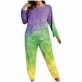 thumbnail image 2 of Censtreet Plus Size Women's Pajamas Sets 2 Piece Long Sleeve Pj Sleepwear Soft Comfy Tops and Pants XL-5XL, 2 of 6