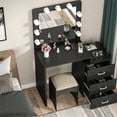 thumbnail image 4 of Tribesigns Large Vanity with 9 Light Bulbs, Makeup Table with 3 Storage Drawers, Dressing Table Dresser Desk for Women, Girls, Bedroom, Bathroom, 4 of 6