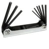 Morris 9-Piece Folding Hex Wrench Key Set - Standard inch 5/64-1/4" - Tool Box Essential with Torque and Angle Precision