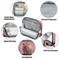 thumbnail image 4 of Standing Pencil Case with Base Large Capacity Stationery Pouch Pen Bag with Zipper for Women Men Cow Wearing Christmas, 4 of 7