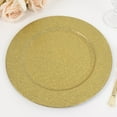 thumbnail image 6 of Efavormart 6 Pack Gold Dust Free Glitter Acrylic Plastic Round Charger Plates 13", 6 of 10
