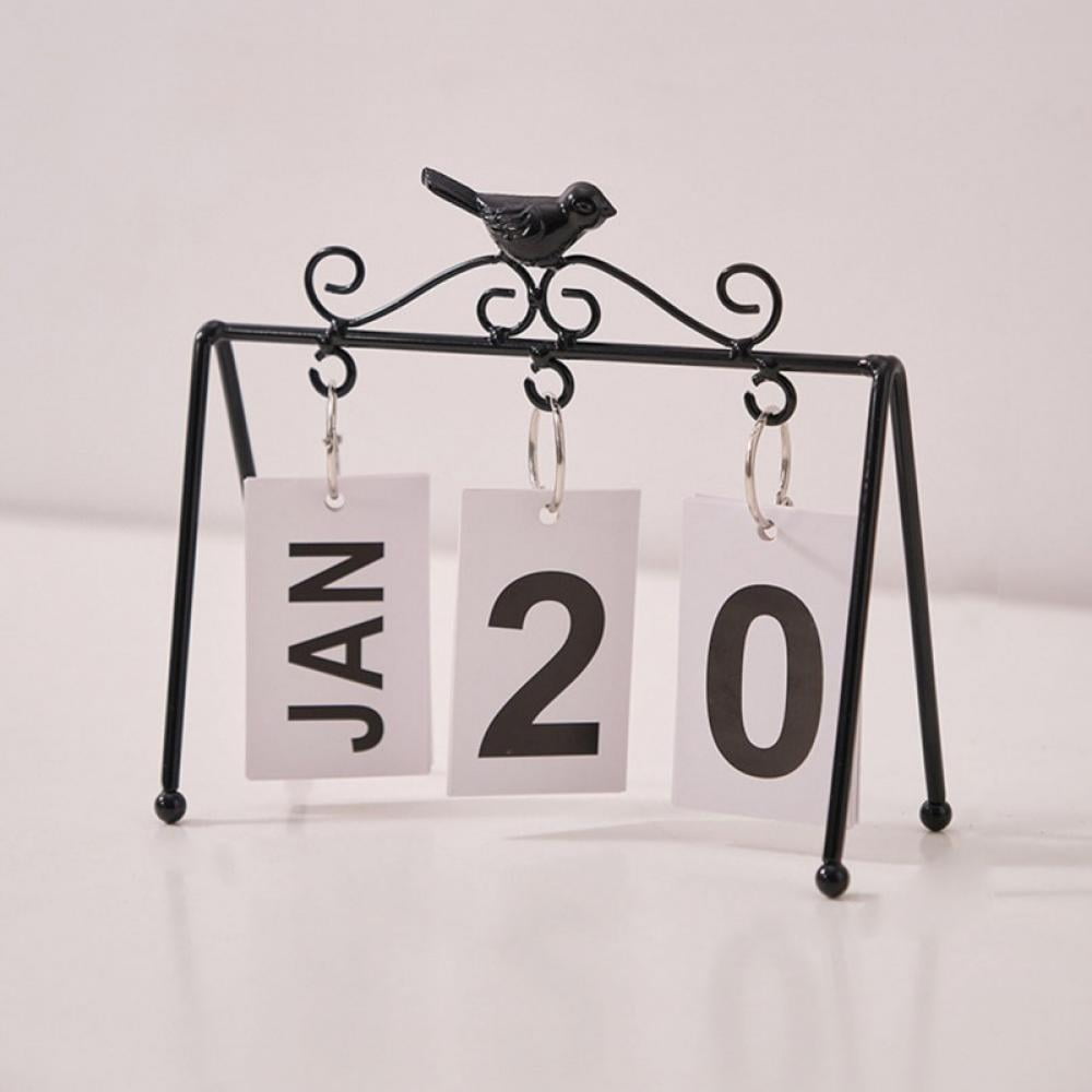 Perpetual Calendar Office Desk Decor Gift Silver Home Decor New Year HOT SALE 